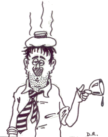 Être malade après avoir bu