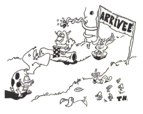 Le li&egrave;vre et la tortue - dessin 1