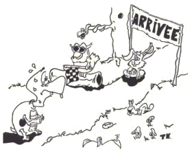 Le li&egrave;vre et la tortue - dessin 2